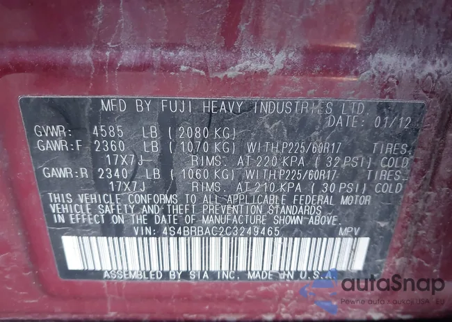 4S4BRBAC2C3249465: 43082671