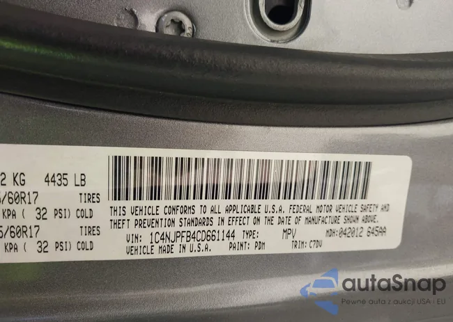 1C4NJPFB4CD661144: 43082737