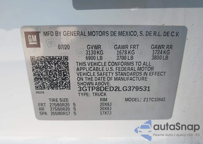 3GTP8DED2LG379531: 43081822