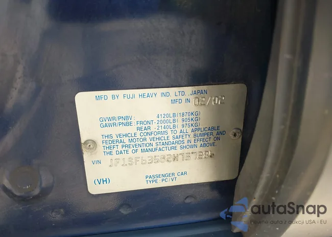 JF1SF63582H757286: 43081886