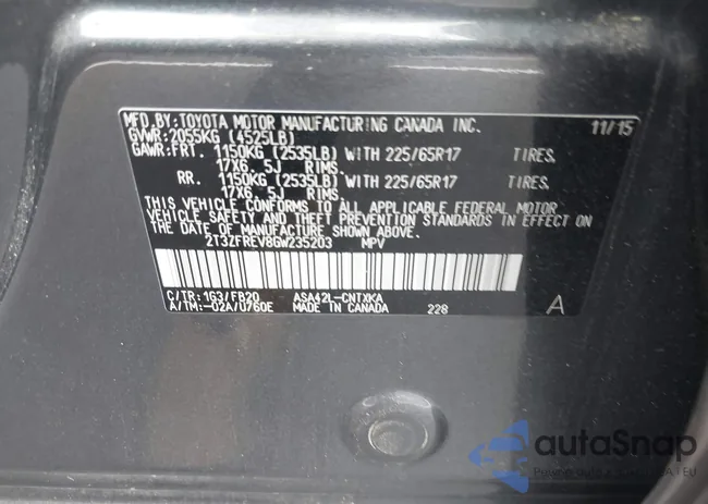 2T3ZFREV8GW235203: 43081983