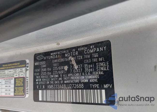 KM8J33A48LU272688: 43082058