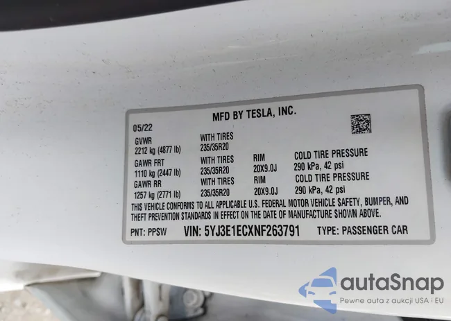 5YJ3E1ECXNF263791: 43083174