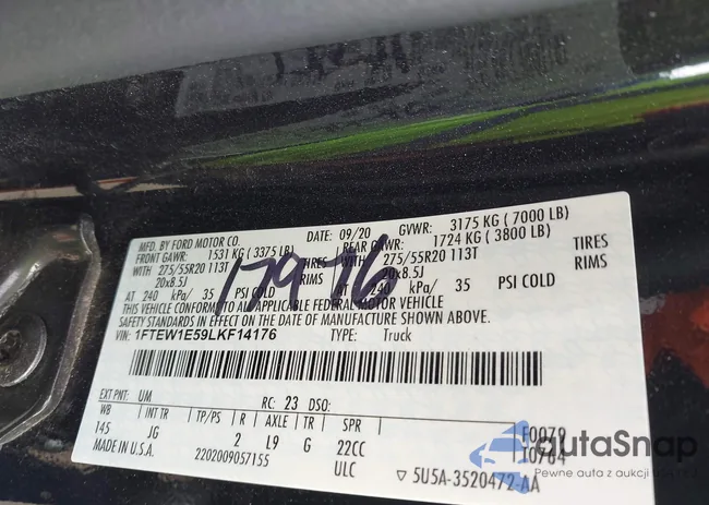 1FTEW1E59LKF14176: 43083258