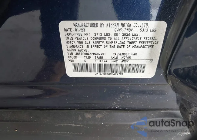 JN1AF0BAXPM407791: 43083342