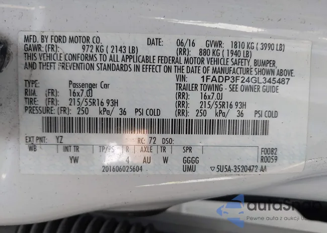 1FADP3F24GL345487: 43083353