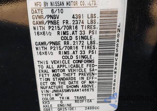 JN8AS5MV9AW146675: 43083363