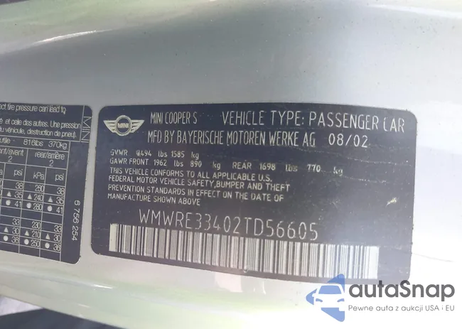 WMWRE33402TD56605: 43083383