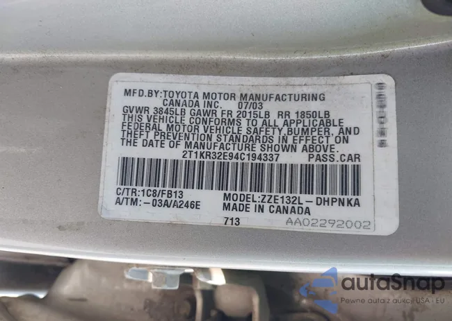 2T1KR32E94C194337: 43082958