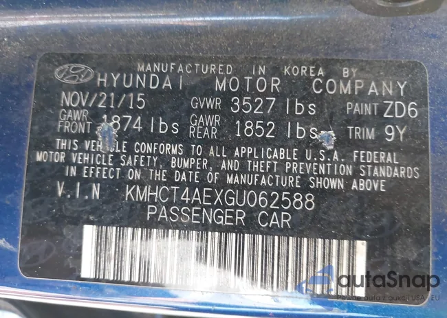 KMHCT4AEXGU062588: 43084167