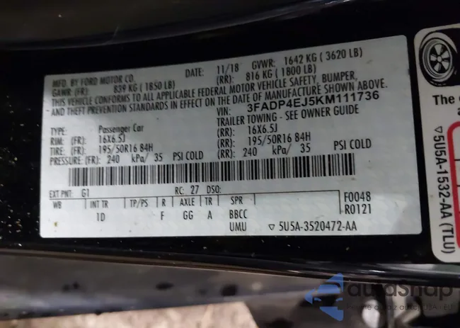 3FADP4EJ5KM111736: 43084189