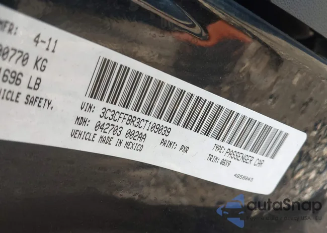 3C3CFFBR3CT109039: 43084280