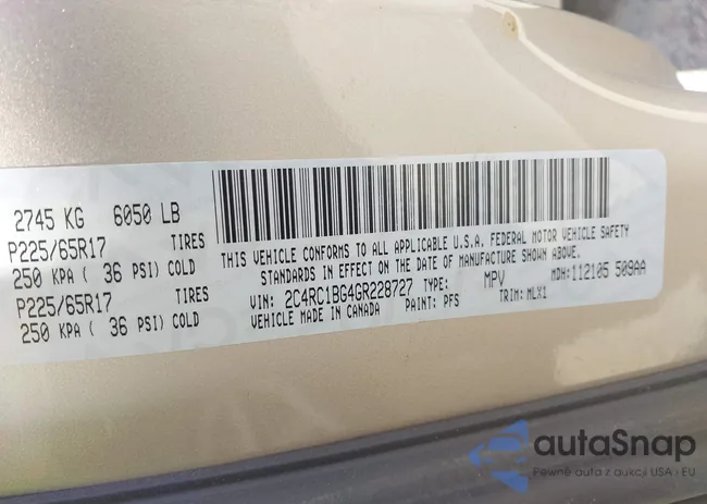 2C4RC1BG4GR228727: 43084403