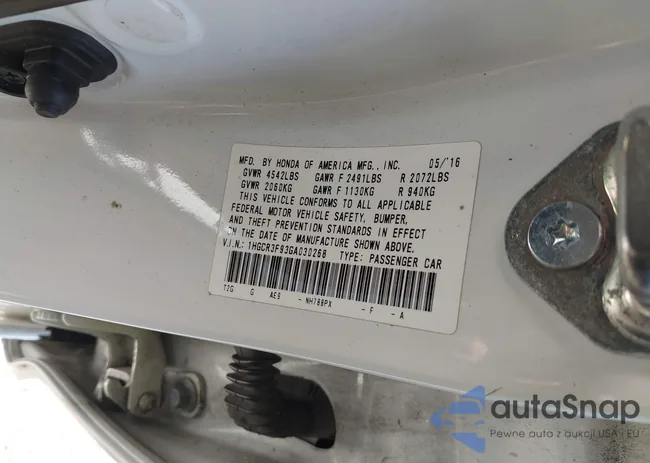 1HGCR3F93GA030268: 43084487