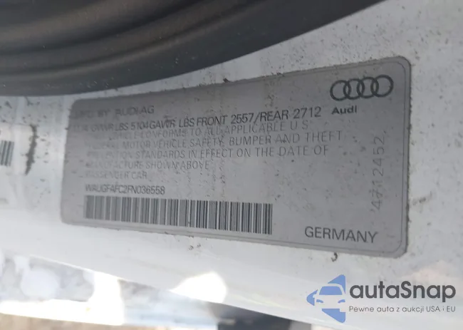 WAUGFAFC2FN036558: 43084635