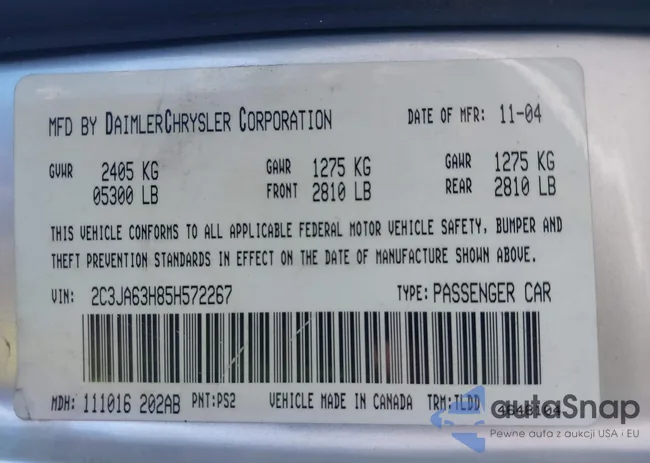 2C3JA63H85H572267: 43083773