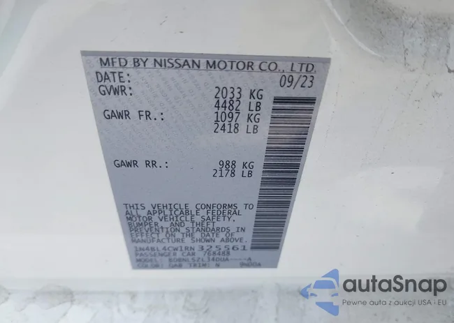 1N4BL4CW1RN325561: 43084053