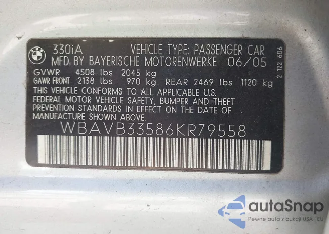 WBAVB33586KR79558: 43085152