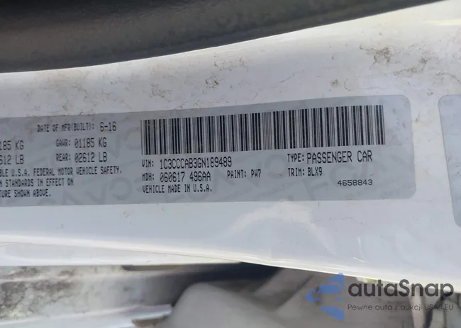 1C3CCCAB3GN189489: 43085204