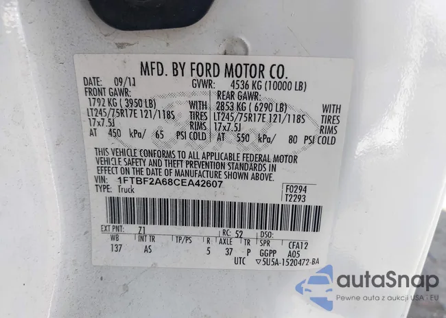 1FTBF2A68CEA42607: 43085383