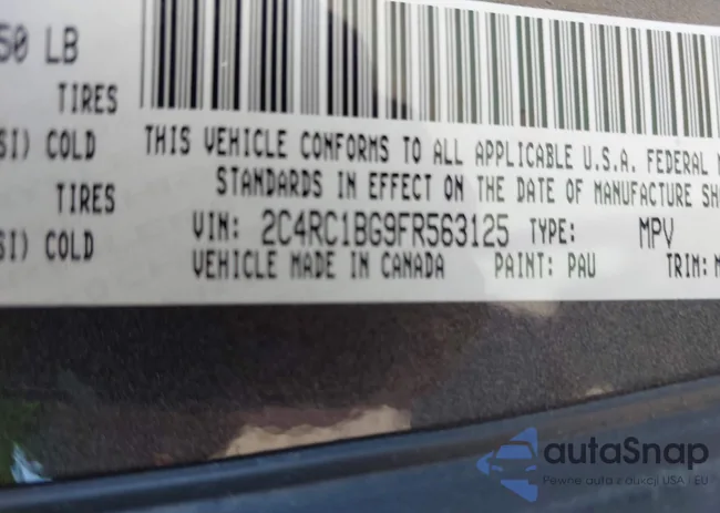 2C4RC1BG9FR563125: 43085457