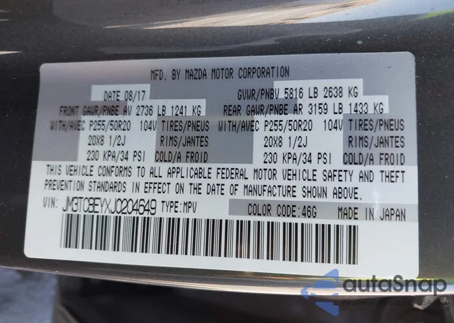 JM3TCBEYXJ0204649: 43085512