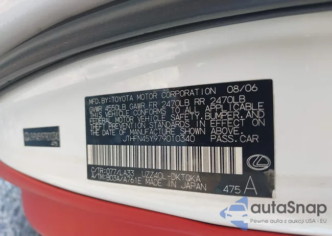 JTHFN45Y979010340: 43085552