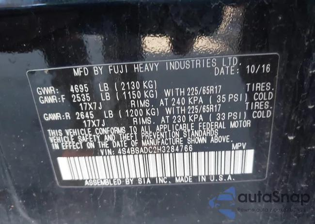 4S4BSADC2H3284766: 43085555