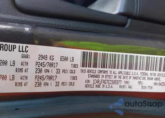 1C4RJFAG7EC505977: 43085735