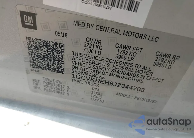 1GCVKREH8JZ344708: 43084860