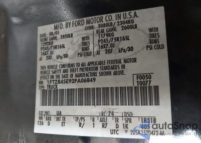 1FTZR45E92PA06849: 43084902