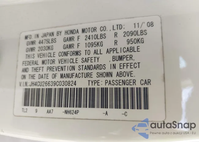 JH4CU26639C030824: 43086216