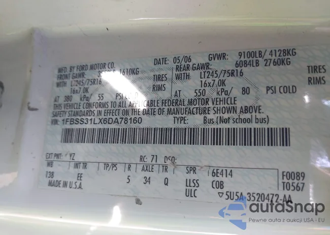 1FBSS31LX6DA78160: 43086379