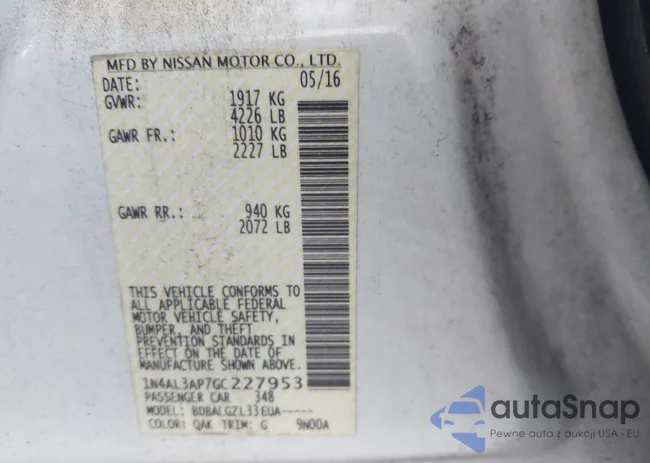 1N4AL3AP7GC227953: 43086530