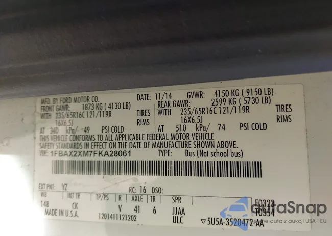 1FBAX2XM7FKA28061: 43086603