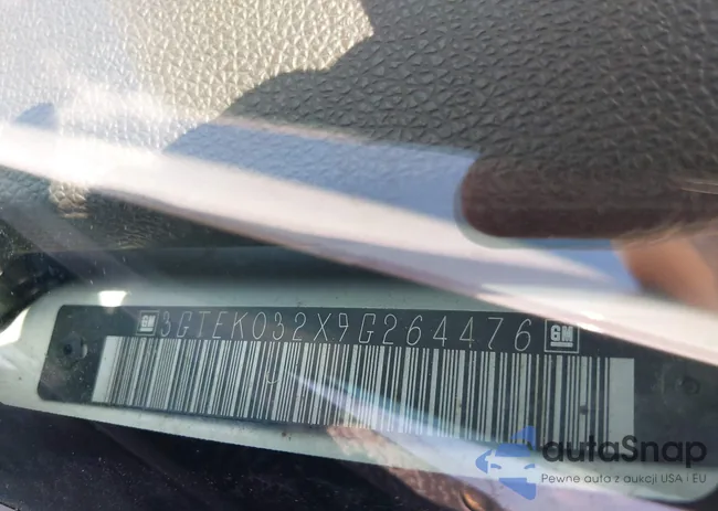 3GTEK032X9G264476: 43085807