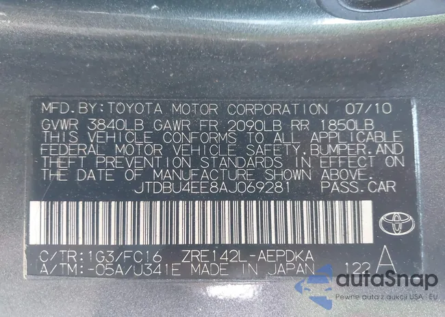 JTDBU4EE8AJ069281: 43085833