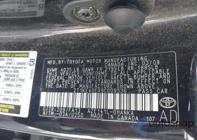 2T1KE40EX9C009336: 43085853