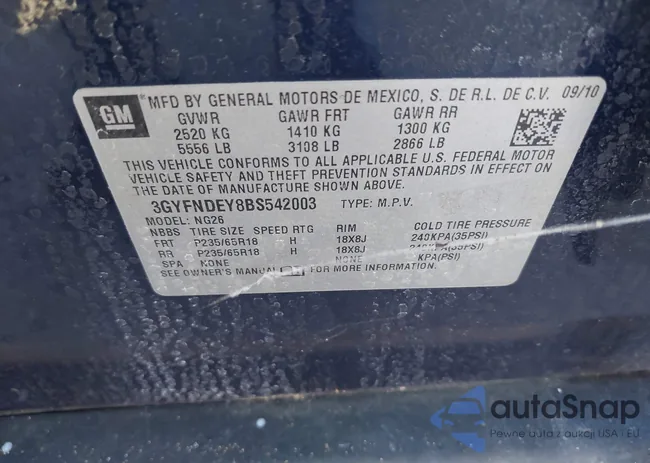 3GYFNDEY8BS542003: 43085969