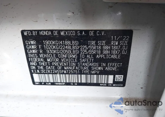 3CZRZ2H55PM725751: 43086105