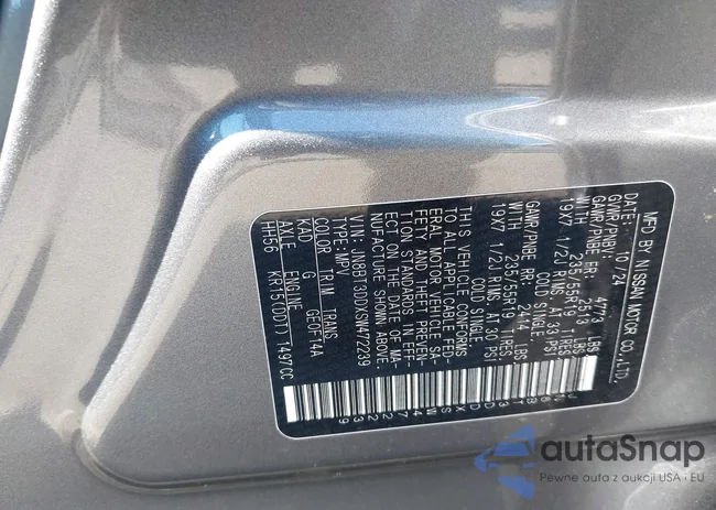 JN8BT3DDXSW472239: 43086143