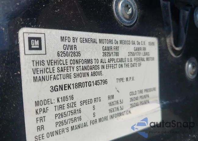 3GNEK18R0TG145796: 43087155