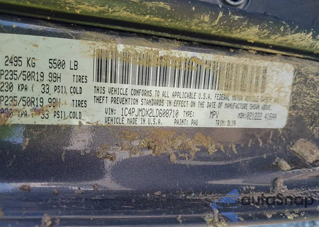 1C4PJMDX2LD608710: 43087162