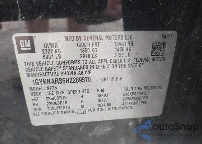 1GYKNARS6HZ289570: 43087208