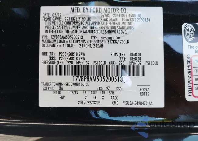 1ZVBP8AM5D5200513: 43087312