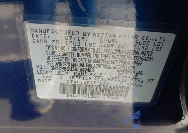 3N1CP5CU3KL549463: 43087362