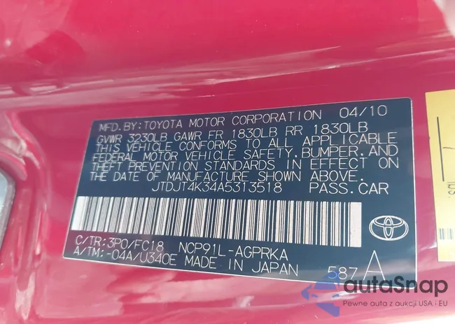 JTDJT4K34A5313518: 43087374