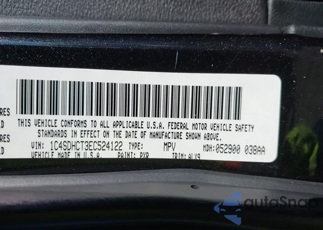 1C4SDHCT3EC524122: 43087390