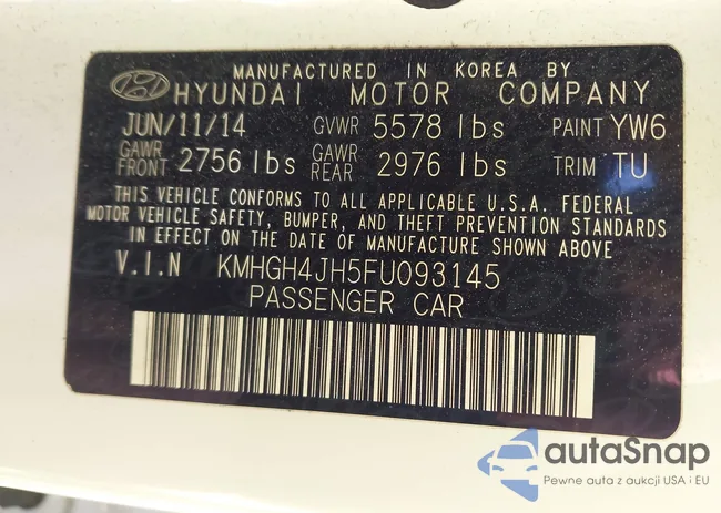 KMHGH4JH5FU093145: 43087420