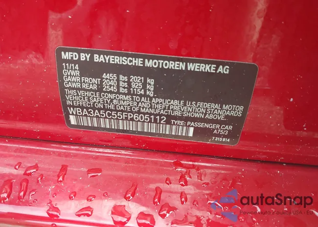 WBA3A5C55FP605112: 43087474